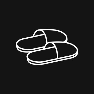 Slippers icon, vector illustration, fachion symbol isolated on background.