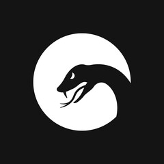 Snake vector icon, animal symbol isolated on background.