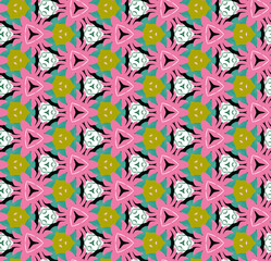 Seamless pattern, with different shades of color, flat minimal colorful