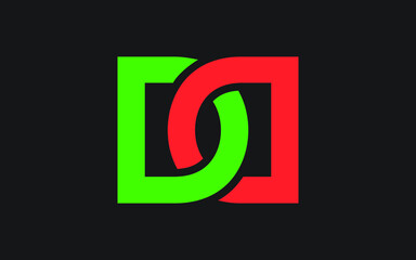DD or D Letter Initial Logo Design, Vector Template