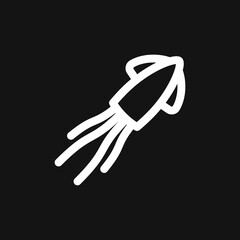 Squid icon. Abstract squid on background. Vector illustration