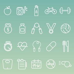 set of fitness icons