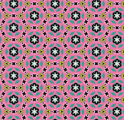Seamless pattern, with different shades of color, flat minimal colorful