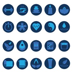 assorted wellness icons set