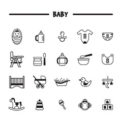 baby icon set