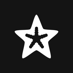 Sea star icon. Starfish vector sign. Sea animal symbol isolated on background.