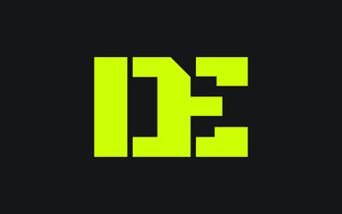 DE or ED Letter Initial Logo Design, Vector Template