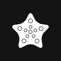 Sea star icon. Starfish vector sign. Sea animal symbol isolated on background.