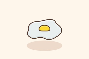 Cute egg Cartoon, Vector illustration egg on a white background. Drawing for children