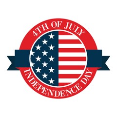 4th of july independence day label