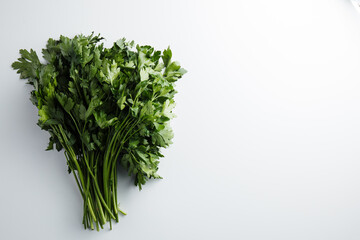 Parsley on a white background. Minimum concept