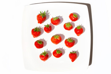 trawberries in a plate