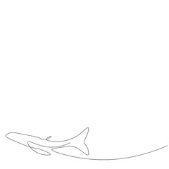 Whale on sea, vector illustration