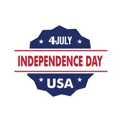 4th of july independence day label