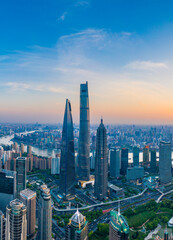 The city scenery of Shanghai, China