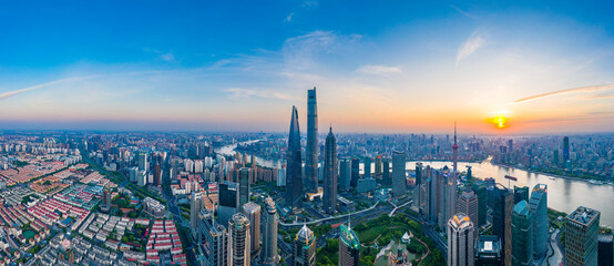 Fototapeta premium The city scenery of Shanghai, China