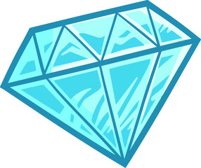 Cute and cool simple blue diamond