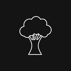 Tree vector icon, trees symbol isolated on background.