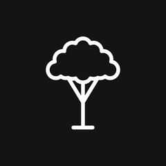 Tree vector icon, trees symbol isolated on background.