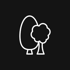 Trees vector icon, tree symbol isolated on background.