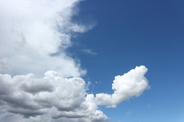 Images of skies and bright white clouds
