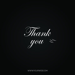 Lettering Thank You - Thank you vector black brush lettering inscription, gratitude and thankfulness words