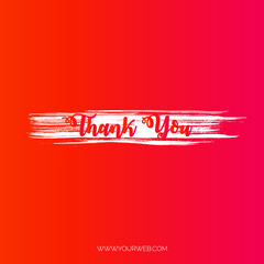 Lettering Thank You - Thank you vector black brush lettering inscription, gratitude and thankfulness words