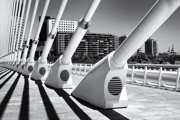 bridge elements close up - valencia spain 