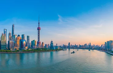 Selbstklebende Fototapeten Die Stadtlandschaft von Shanghai, China © Weiming