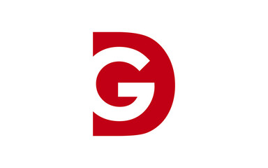 DG or GD Letter Initial Logo Design, Vector Template