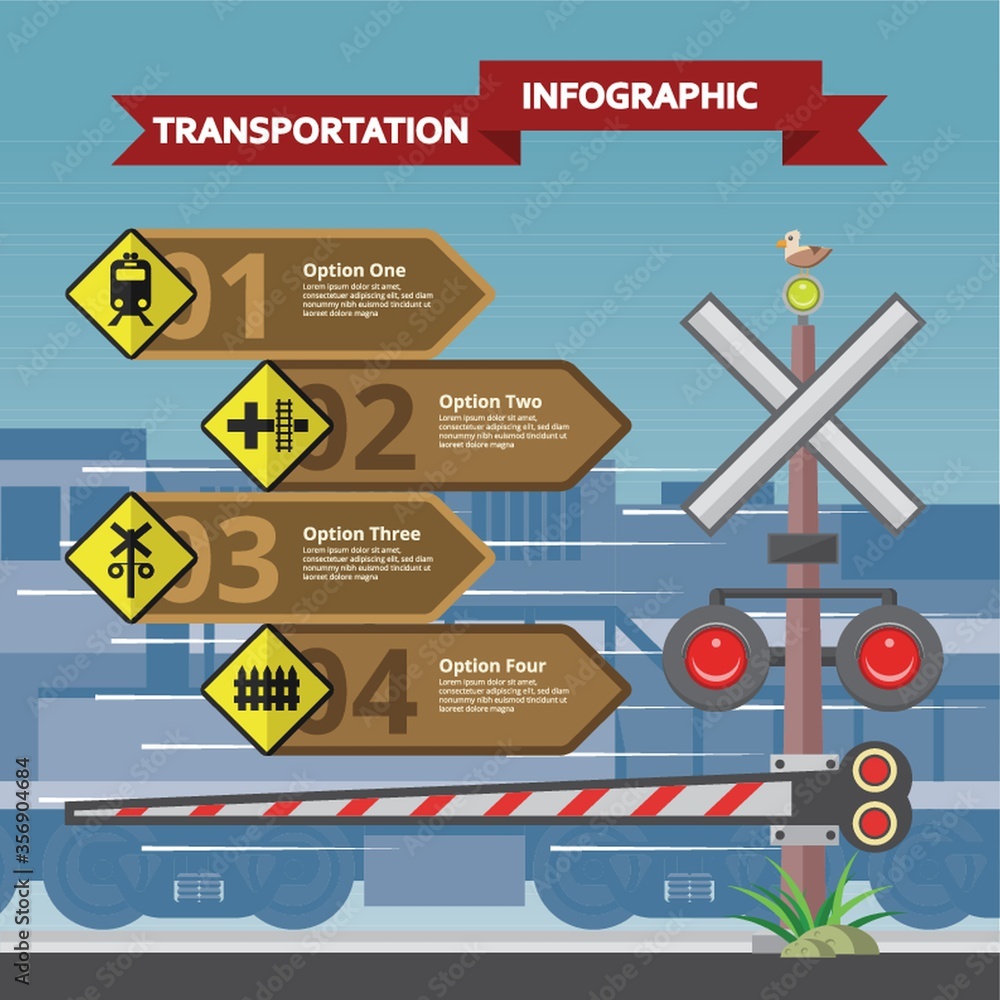 Poster transportation infographics