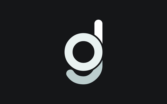dg or gd Letter Initial Logo Design, Vector Template