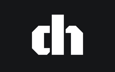 dh or hd Letter Initial Logo Design, Vector Template