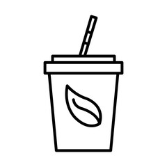 Green tea drink icon