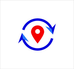 location point simple shapes vector icon