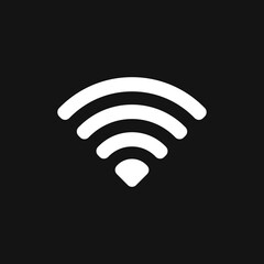 Wifi vector icon. Computer and network connections symbol isolated on background.