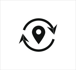 location point simple shapes vector icon