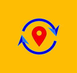 location point simple shapes vector icon