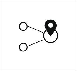 location point simple shapes vector icon