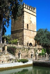 Fototapeta na wymiar Palace Fortress of the Christain Kings (Alcazar de los Reyes Cristianos)and gardens, Cordoba, Spain.