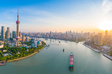 The city scenery of Shanghai, China