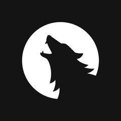 Wolf vector icon. Animal symbol isolated on background.