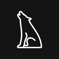 Wolf vector icon. Animal symbol isolated on background.