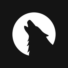 Wolf vector icon. Animal symbol isolated on background.