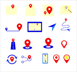 location point simple shapes vector icon