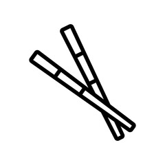 Obraz premium chopstick for sushi icon vector. chopstick for sushi sign. isolated contour symbol illustration