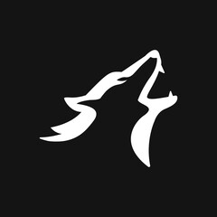 Wolf vector icon. Animal symbol isolated on background.