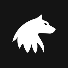 Wolf vector icon. Animal symbol isolated on background.