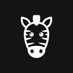 Zebra icon. Abstract zebra pattern icon isolated on background © ironsv