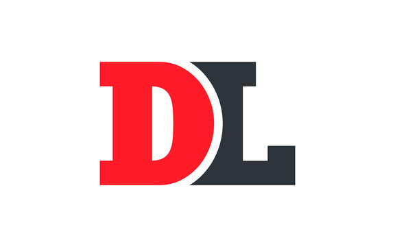 DL or LD Letter Initial Logo Design, Vector Template
